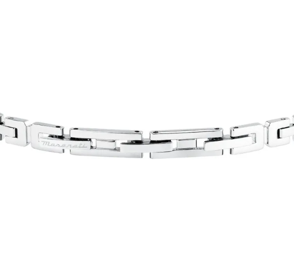 Bracciale Maserati Uomo Acciaio n. 3 Diamonds Targhetta Logo Oro _JM125ATY22
