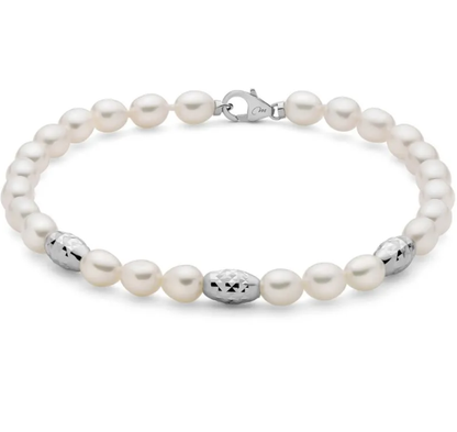 Bracciale Miluna Donna Boule Argento 925 Perle Bianche Ovali 5-5,5 _PBR3639B