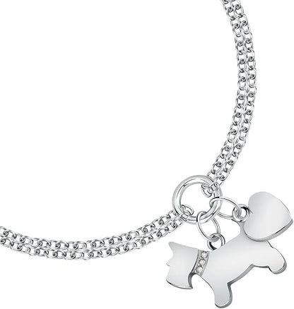 Bracciale Morellato Donna Acciaio Ciondolo Cagnolino e Cristalli _SAVL14