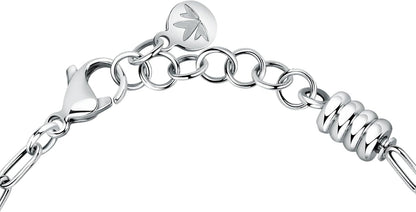 Morellato Damen-Armband, Stahl, Silber, Herzkette, Kristalltropfen _SCZ1344