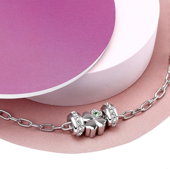 Morellato Damen-Armband Stahl Silber Tropfen Vierblättriges Kleeblatt _SCZ1351