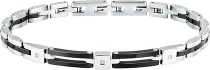 Bracciale Sector Uomo Acciaio Ceramica Nera Diamonds _SAFR44