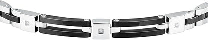 Bracciale Sector Uomo Acciaio Ceramica Nera Diamonds _SAFR44