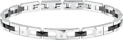 Bracciale Sector Uomo Acciaio Ceramica Nera Diamonds _SAFR45