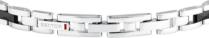 Bracciale Sector Uomo Acciaio Ceramica Nera Diamonds _SAFR45