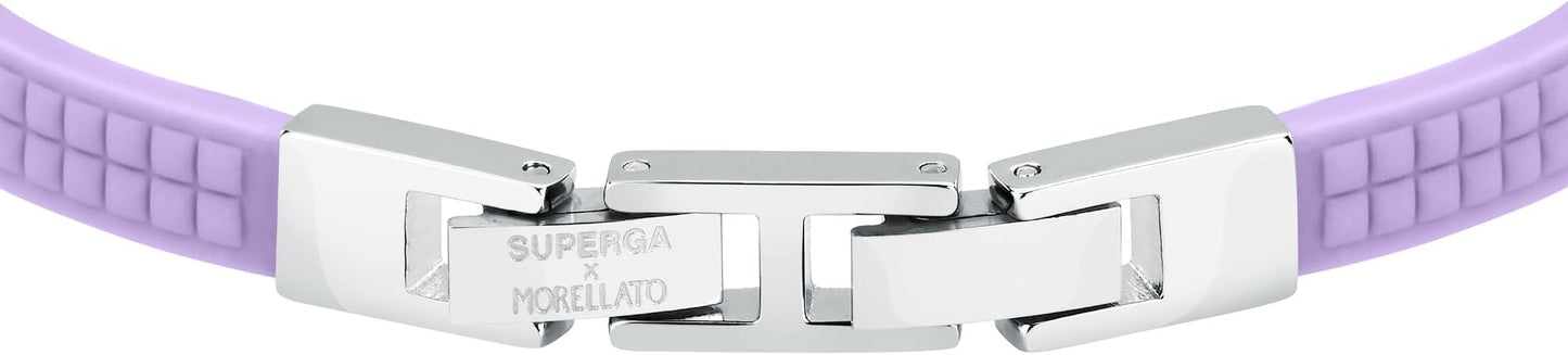 Superga x Morellato Damen-Armband Silikon Logo S Stahl Kristalle Flieder _SAXR12 