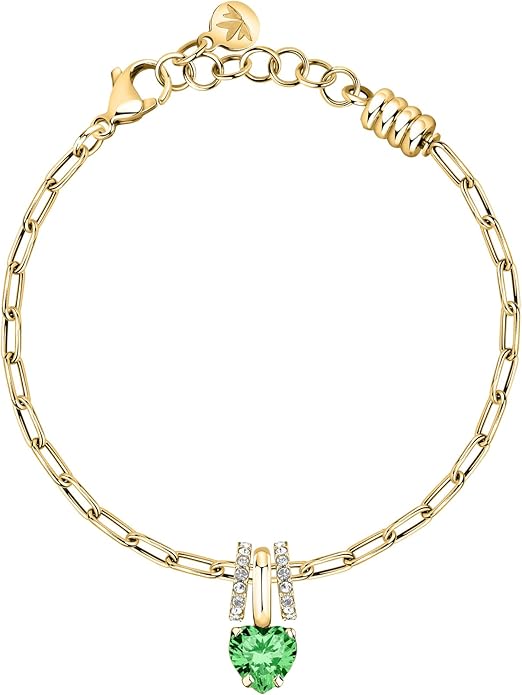 Morellato Damenarmband aus Stahl und Goldtropfen mit Herzanhänger _SCZ1350