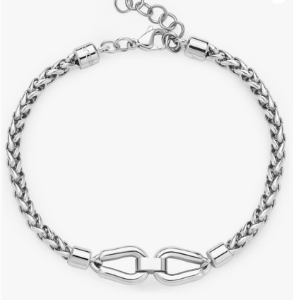 Brosway Herrenarmband aus silbernem Stahl, Knocker-Kollektion – BKC24