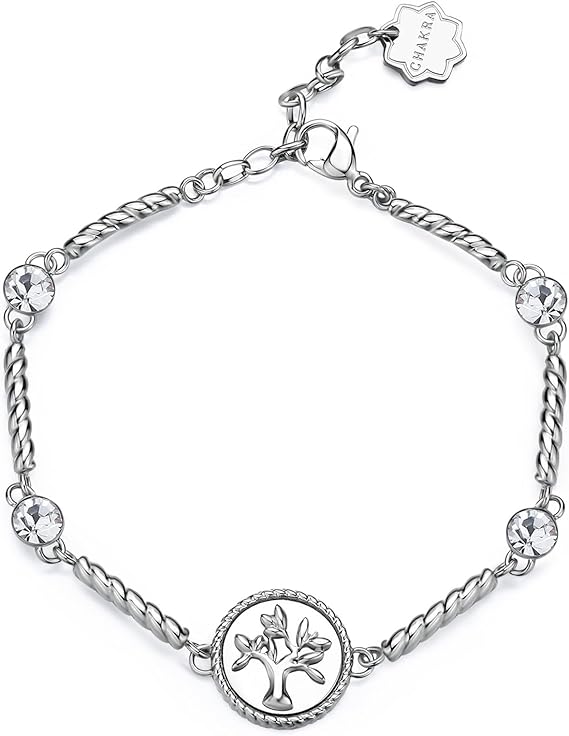 Brosway Bracciale Donna Acciaio Argentato Coll. CHAKRA Albero della Vita _BHKB156