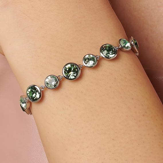 Brosway Bracciale Donna Acciaio Argentato Cristalli Verdi _BYM167