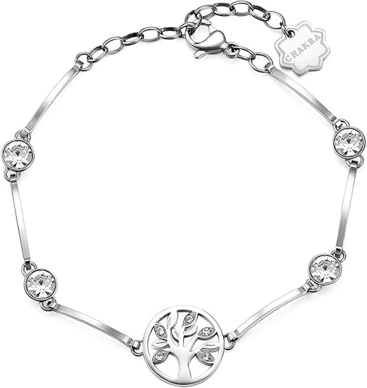 Brosway Bracciale Donna Acciaio Coll. CHAKRA Albero Vita Semirigido _BHKB036