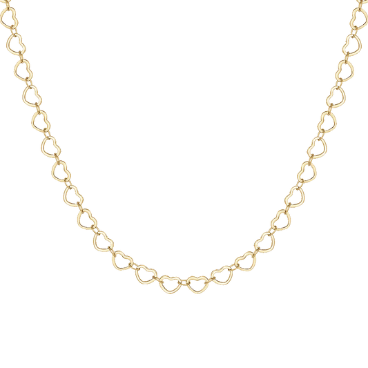 Collana Luca Barra Donna Acciaio IP Gold Cuoricini _CK2240