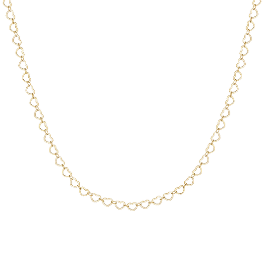 Collana Lunga Luca Barra Donna Acciaio IP Gold Cuori _CK2241