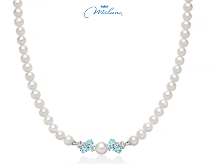 Bracciale Miluna Donna Argento 925 Perle Gemme Del Cielo _PBR3822