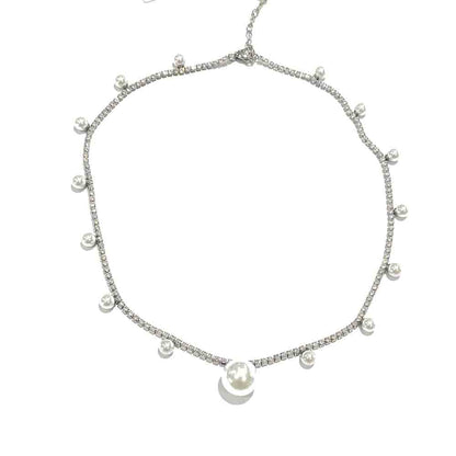 Collana Liu Jo Donna Acciaio Silver Modello Tennis E Perle _LJ3018