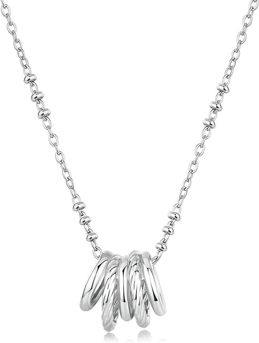 Brosway Damen-Halskette aus Stahl und Silber mit Kreisen, Amy Collection _BAY01 
