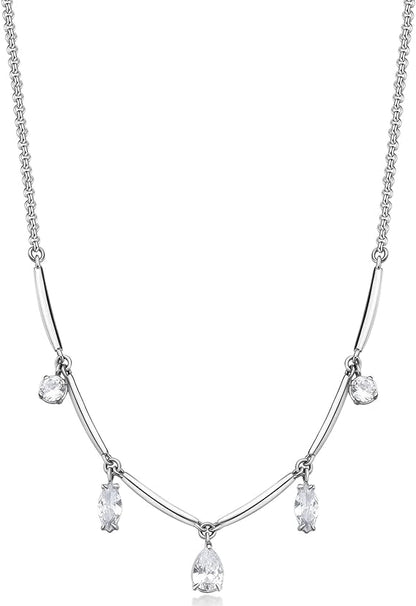 Collana Brosway Donna Acciaio Argento Cristalli Coll. Affinity _BFF180