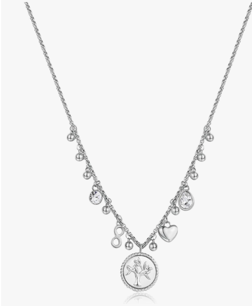 Collana Donna Brosway Chakra Acciaio Silver Albero della Vita _BHKN100