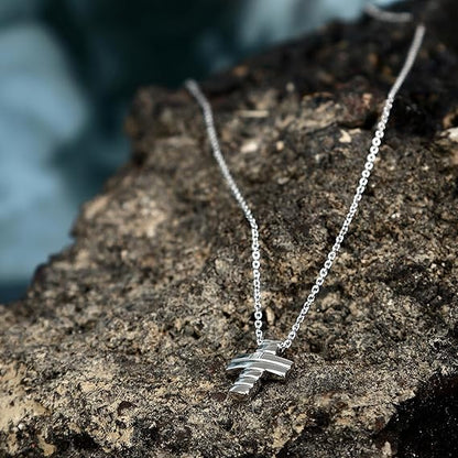 Morellato Herren-Halskette mit Kreuzanhänger aus 925er Silber mit Diamantbesatz _SAYE01 