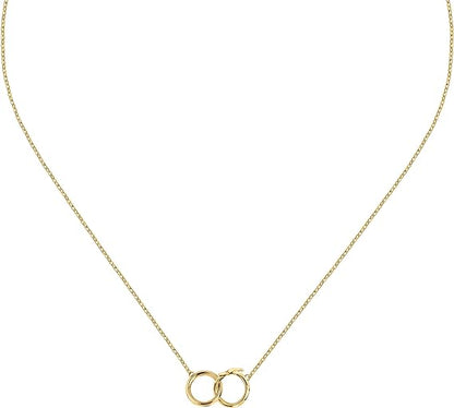 Collana Trussardi Donna Acciaio Oro Doppio Cerchio T-HERITAGE TJAXB07