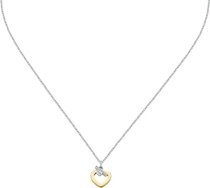 Collana Trussardi Donna Acciaio T-Logo Cristallo Cuore Oro  TJAXC45