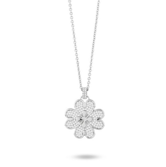 Collana Boccadamo Donna Bronzo Argento Fiore Zirconi _XGR725