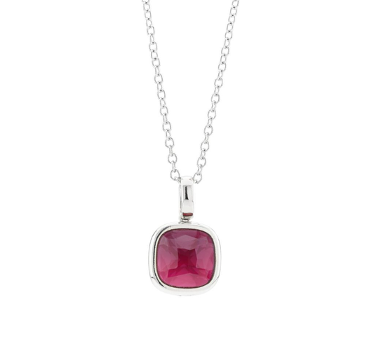 Collana Boccadamo Donna Bronzo Pendente Cristallo Medio Tormalina Rossa _XGR709S
