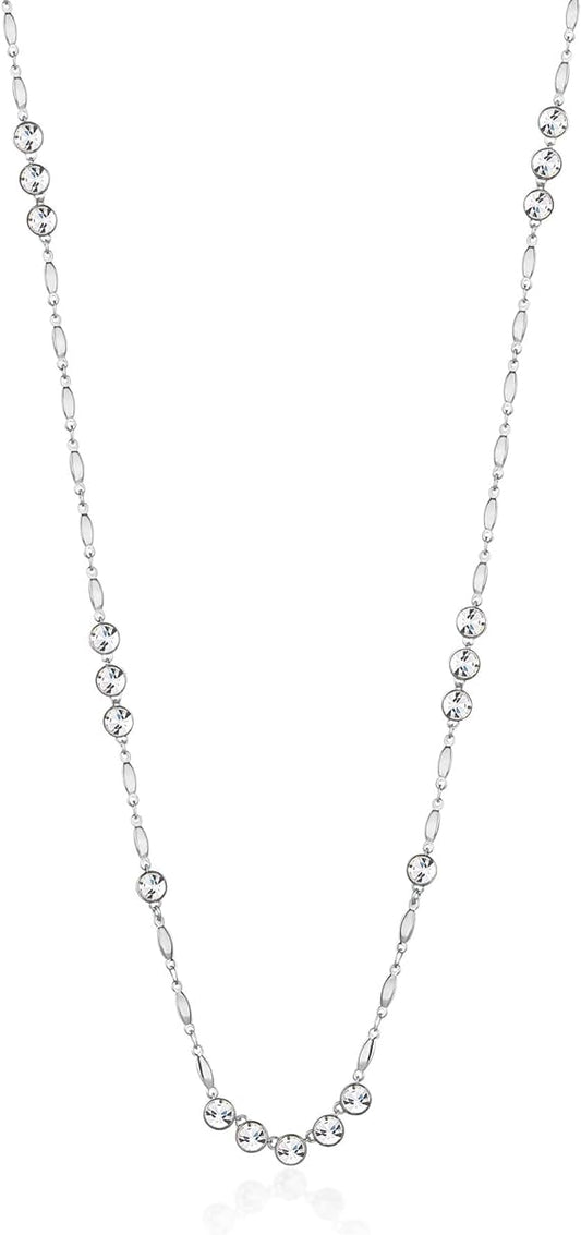 Collana Brosway Affinity Donna Acciaio Argento Cristalli Bianchi Lunga _BFF154