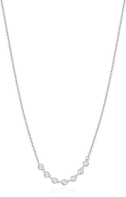Collana Brosway Coll. SYMPHONIA Donna Acciaio Argentata Cristalli Bianchi _BYM131