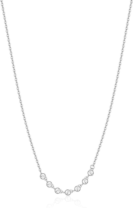 Collana Brosway Coll. SYMPHONIA Donna Acciaio Argentata Cristalli Bianchi _BYM131