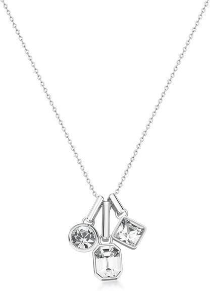 Collana Brosway Donna Acciaio Argentato Pendente con Cristalli Bianchi _BYM189