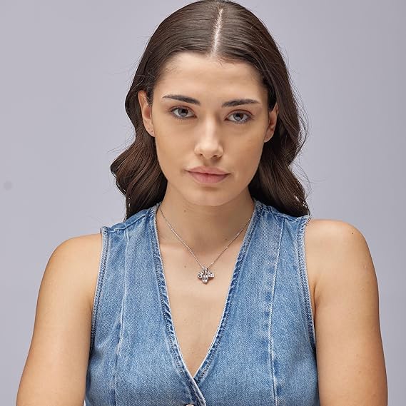 Collana Brosway Donna Acciaio Argentato Pendente con Cristalli Bianchi _BYM189