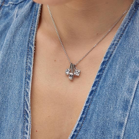 Collana Brosway Donna Acciaio Argentato Pendente con Cristalli Bianchi _BYM189