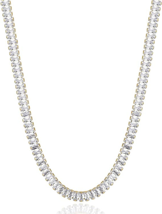 Brosway Damen-Halskette aus vergoldetem Stahl, DESIDERI Tennis Zirkonia, _BEIN019 