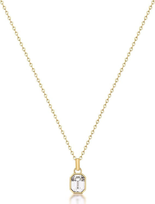 Collana Brosway Donna Acciaio Dorato Pendente con Cristallo Bianco _BYM188
