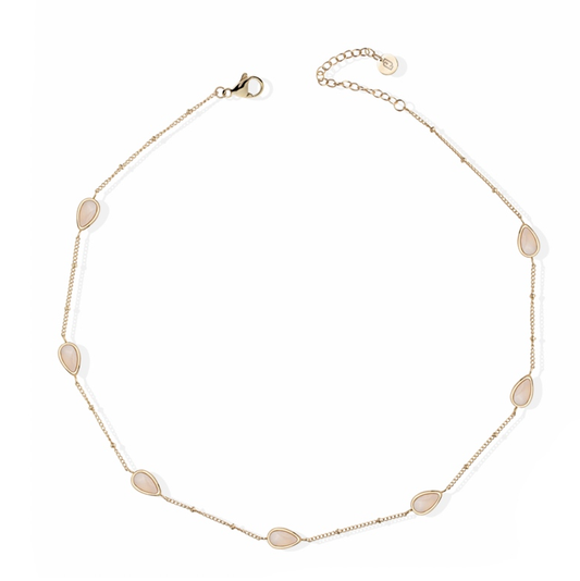 Collana Liu Jo Donna Acciaio Gold Pietre Bombate Rosa _LJ2837