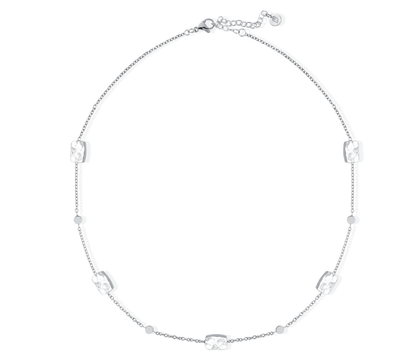 Collana Liu Jo Donna Acciaio Silver Dettagli Martellati Alternati _LJ2871