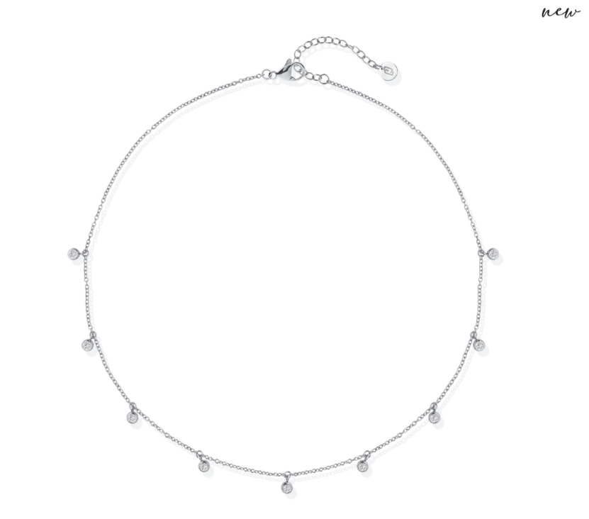 Collana Liu Jo Donna Acciaio Silver Pendenti Bianchi _LJ2841