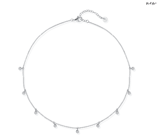 Collana Liu Jo Donna Acciaio Silver Pendenti Bianchi _LJ2841