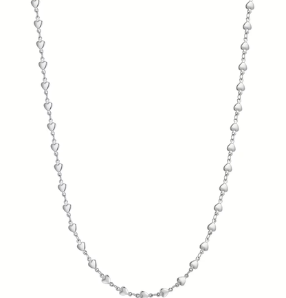 Collana Luca Barra Donna Acciaio Argentata Cuori _CK2054