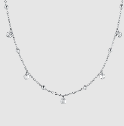 Collana Luca Barra Donna Acciaio Pendenti Zirconi Bianchi _CK2181