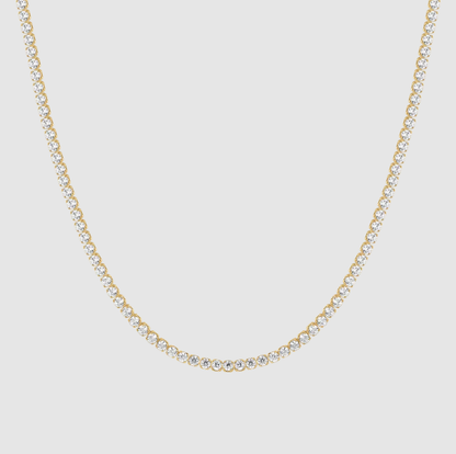 Collana Luca Barra Donna Acciaio Tennis Oro Zirconi Bianchi _CK2207