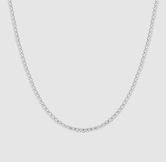 Collana Luca Barra Donna Acciaio Zirconi Bianchi _CK2206