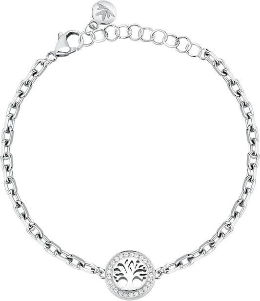 Morellato Damenarmband aus Stahl mit zentralem Lebensbaum und Kristallen _SAQE44 