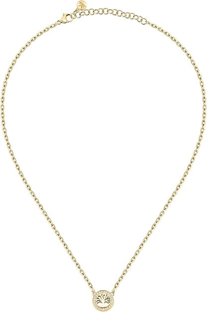Collana Morellato Donna Acciaio Gold Centrale Albero della Vita Cristalli _SAQE47