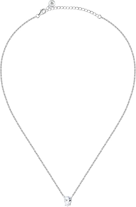 Morellato Damen-Halskette 925 Silber recycelt Zirkon Tropfen blau Tesori _SAIW211