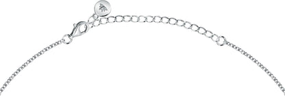 Morellato Damen-Halskette 925 Silber recycelt Zirkon Tropfen blau Tesori _SAIW211