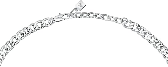 Collana Morellato Uomo Acciaio Catena Cristalli Neri _SATX01