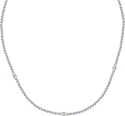 Collana Morellato Uomo Acciaio Inserti in Oro Giallo 18 kt _SATM20