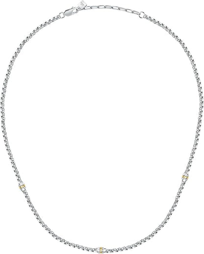 Collana Morellato Uomo Acciaio Inserti in Oro Giallo 18 kt _SATM20
